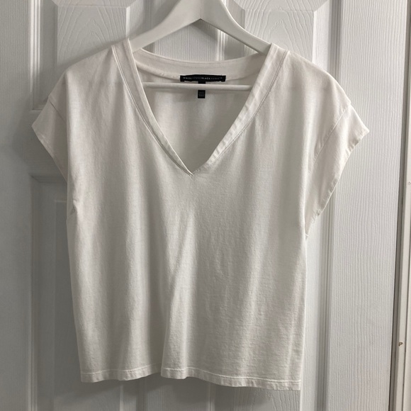 GUC WHBM White Short Sleeved High-Rise Tee-Size Medium - Picture 1 of 4